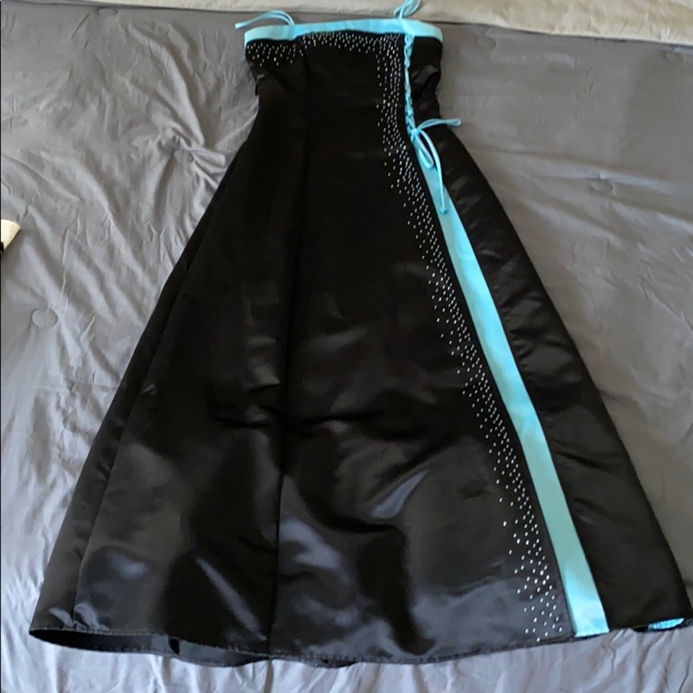 Black and blue dress